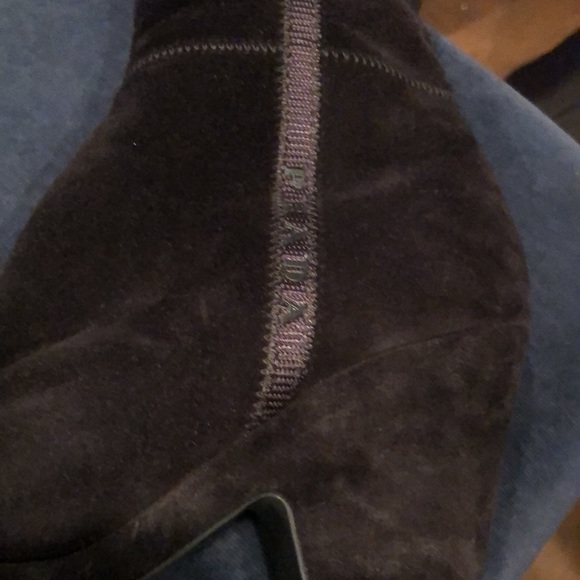 Prada kick in heel / small plateau /nubuck/ high boot - Picture 3 of 3